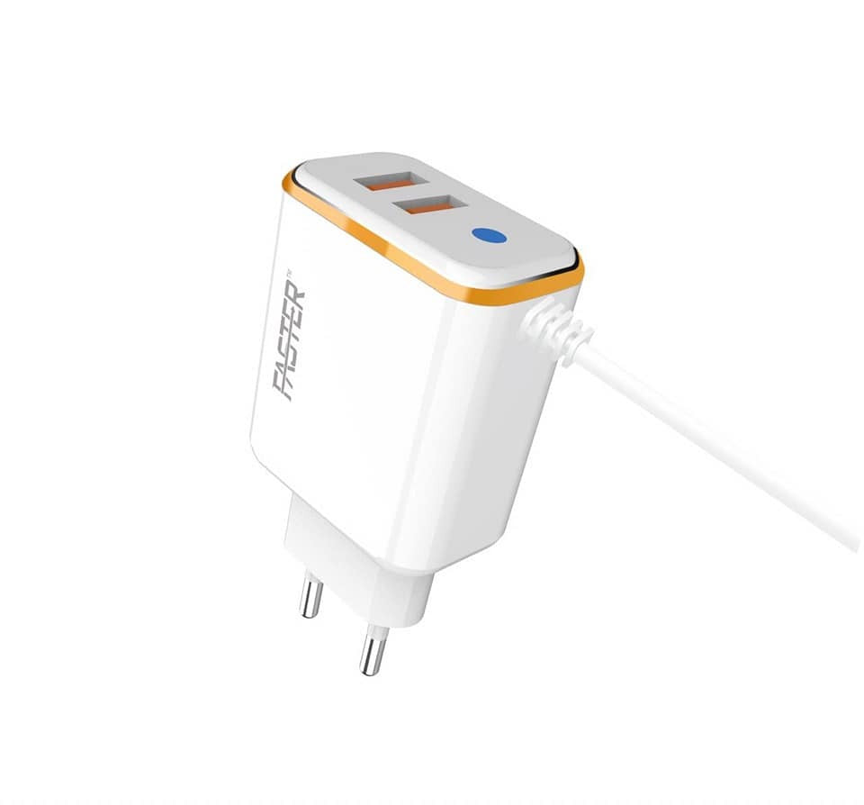 FASTER Quick Charger 3.4A FAC-920 QC Sinc Micro USB Cable FASTER Quick Charger 3.4A FAC-920 QC Sinc Micro USB Cable